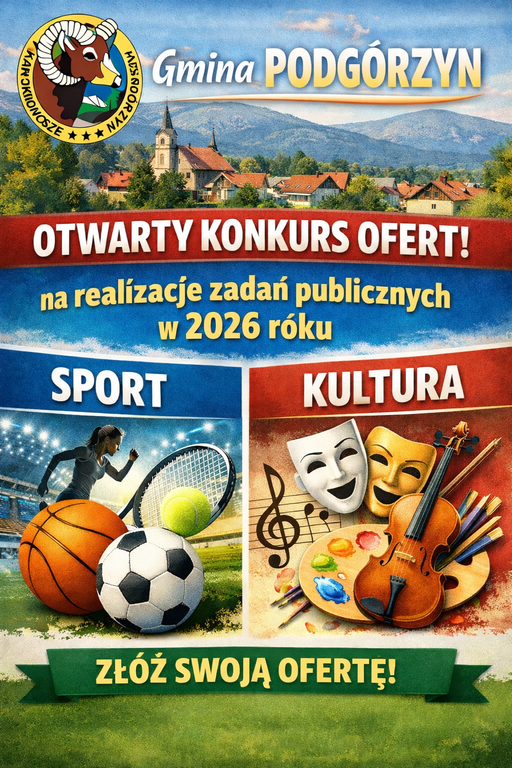 Konkurs ofert na wsparcie realizacji zadań publicznych w 2026 roku