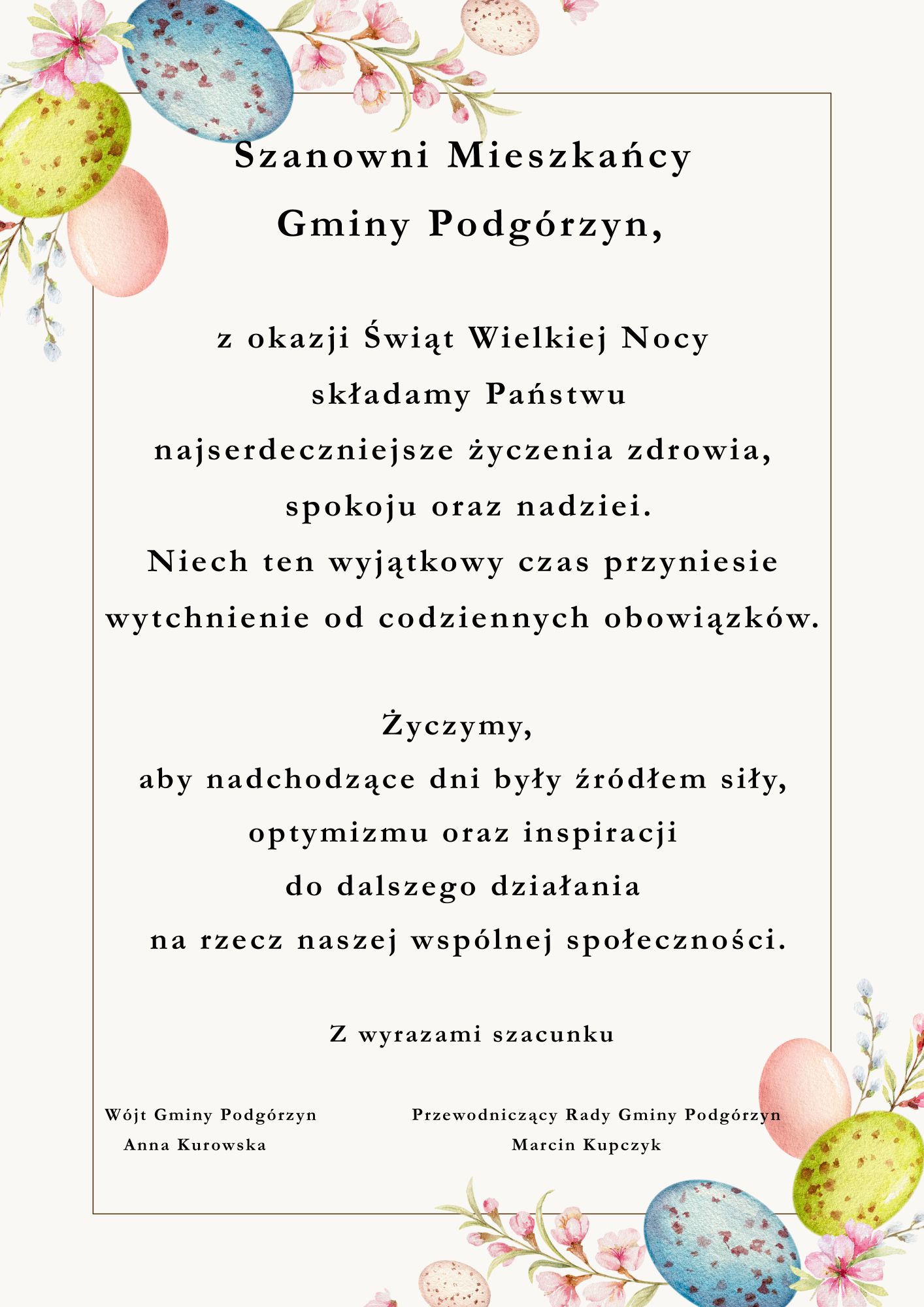 Życzenia Wielkanocne