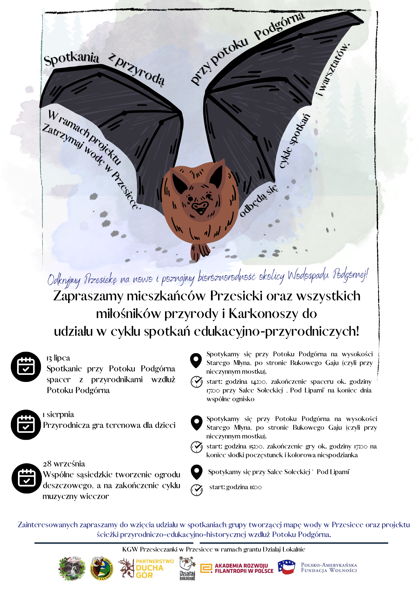 plakat 1 KGW Przesieczanki Działak Lokalnie Zatrzymać wodę w Przesiece